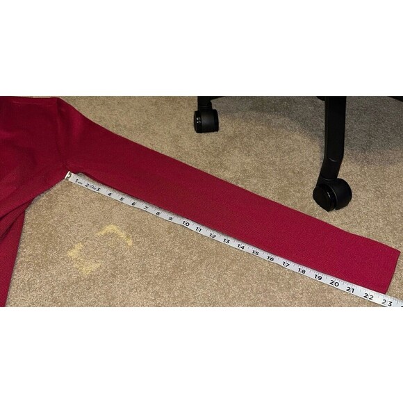 Eileen Fisher S/Petite Cardigan Medium Red Open Radish Tencel Silk Angle Front - Picture 13 of 14